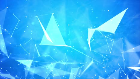 abstract particle loop background. mess network. nodes connected