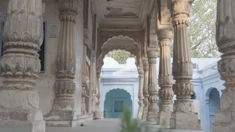 ancient temple unique architecture at day from flat angle angle video is taken at ghantaghar jodhpur rajasthan india