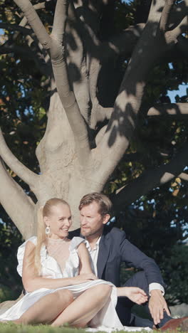 couple under a tree