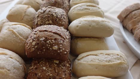 freshly baked bread. different bread close up