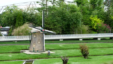 classic dutch windmills miniature amusement park