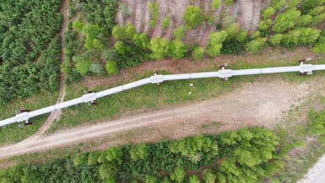 video de drones de 4k del oleoducto trans alaska en fairbanks, ak durante el día soleado de verano-10