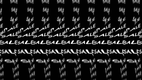 sale kinetic typography. 4k animation. sale text animation black and white moving for background.