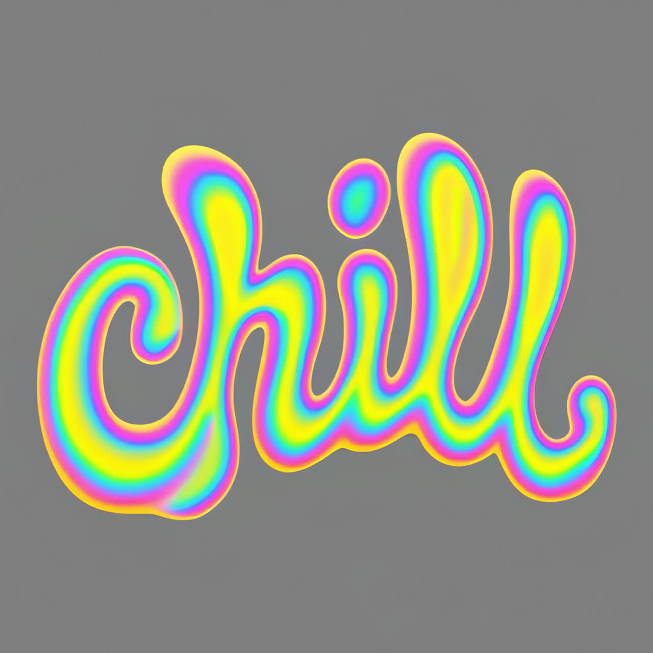 Colorful Chill Word Art