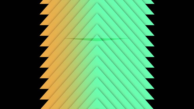 Gradient yellow and green triangles pattern