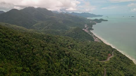 vista aérea alta de la isla de koh chang
