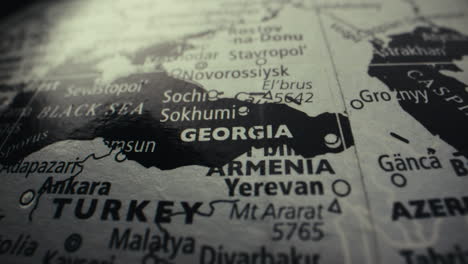 detailed world map of georgia, armenia, and turkey