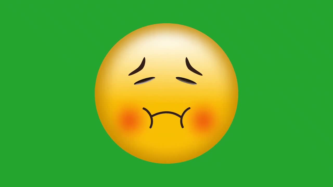 아프기 직전의 메스꺼운 이모지