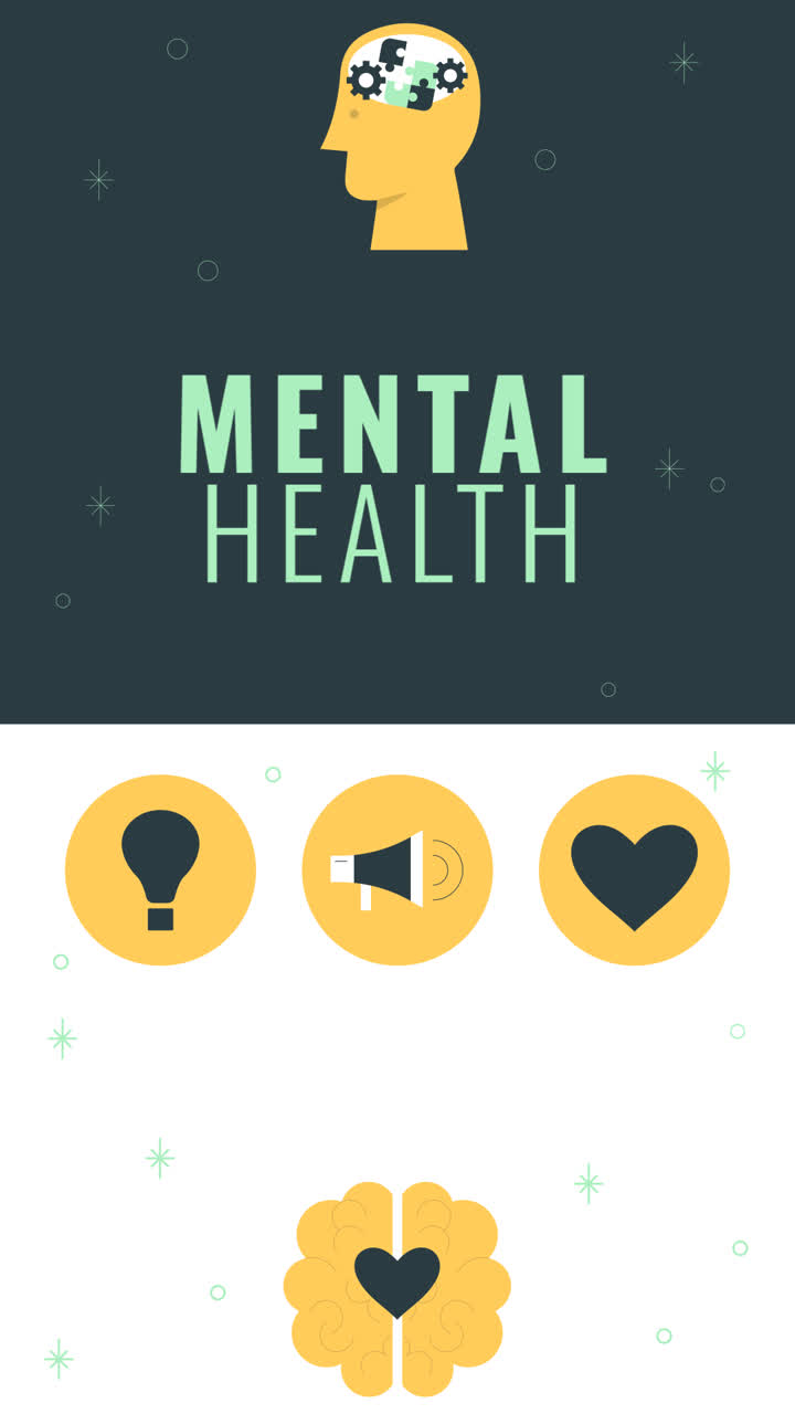 Motion Graphic of Mental health instagram posts collection