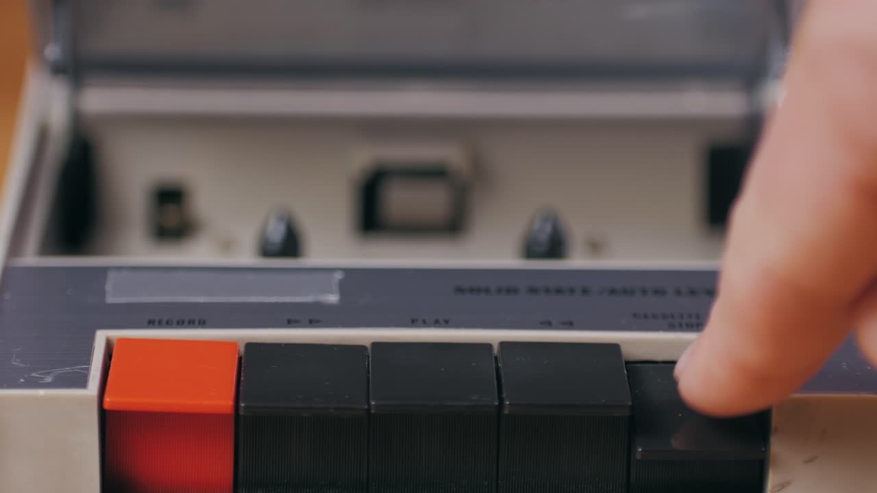 Vintage Cassette Player Buttons