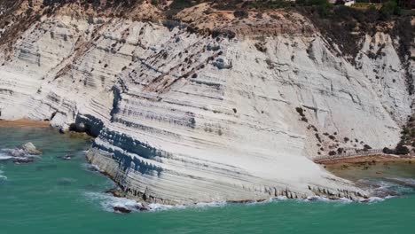 Aerial-Sliding-Shot-Above-Stair-of-the-Turks-in-Sicily,-Italy