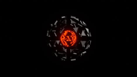 sci-fi fusion core 3d animation. 4k video