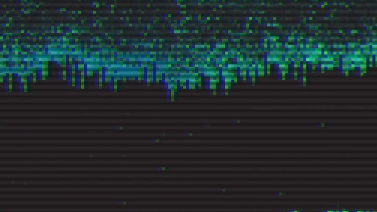 diseño único abstracto animación digital ruido de píxeles error de fallo daño de video