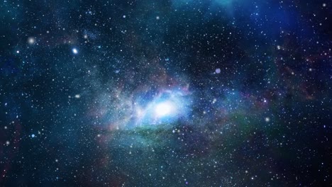 4k-ansicht der galaxie, die sich im dunklen universum bewegt