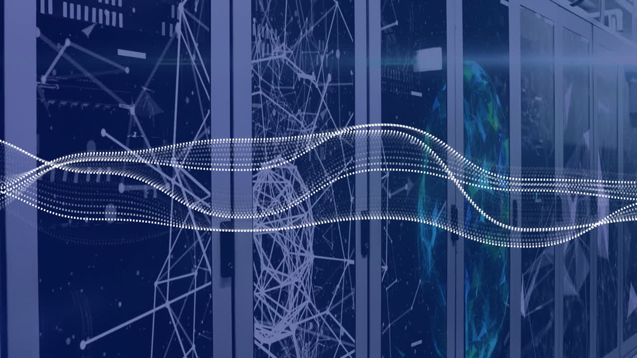 Animation of data processing over computer servers