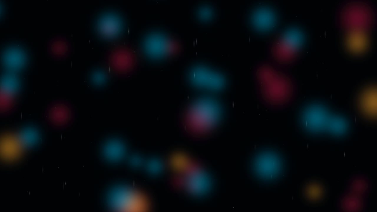 Abstract Background with Floating Colorful Bokeh Lights and Particles