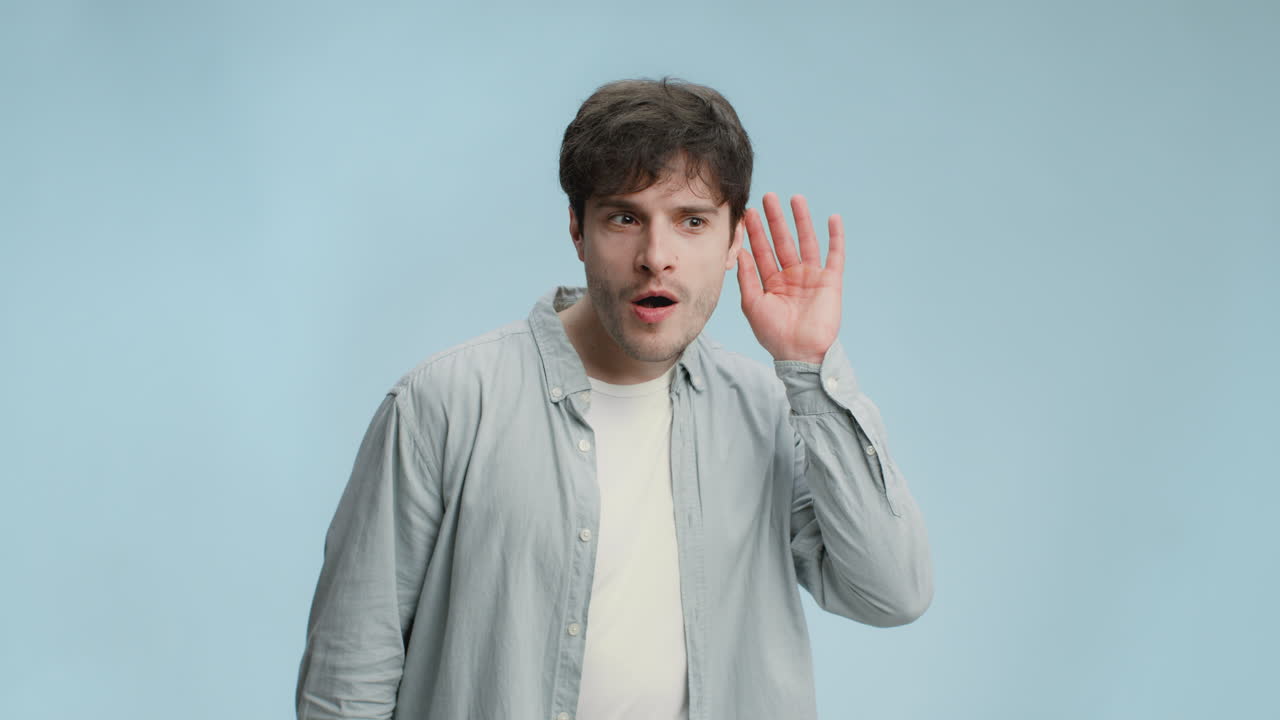 Man Listening Discreetly