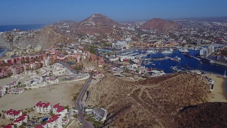 done footage of the harbor in cabo san lucas, mexico