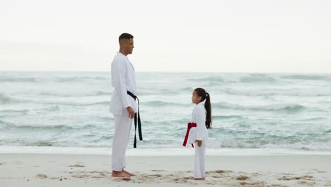 Mar,-Profesor-De-Karate-O-Niño-Aprendiendo-Artes-Marciales