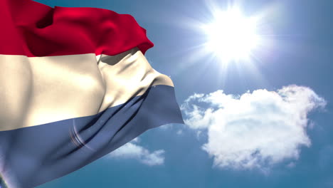 dutch national flag waving