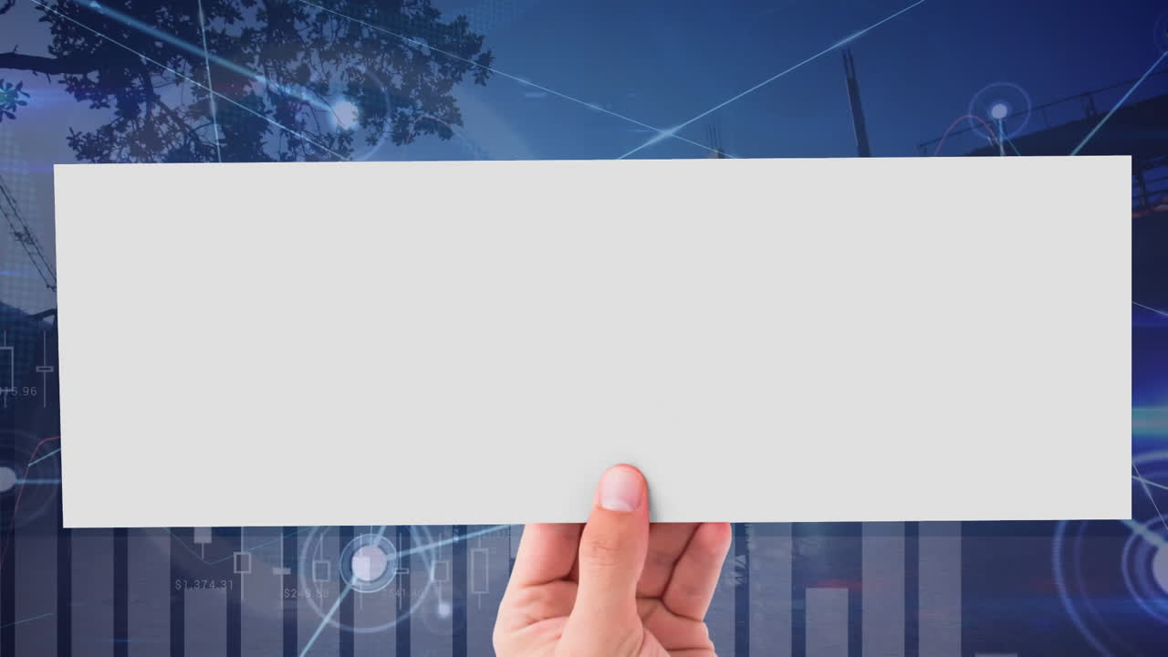 animación del procesamiento de datos en el sitio de construcción y la red de conexiones.