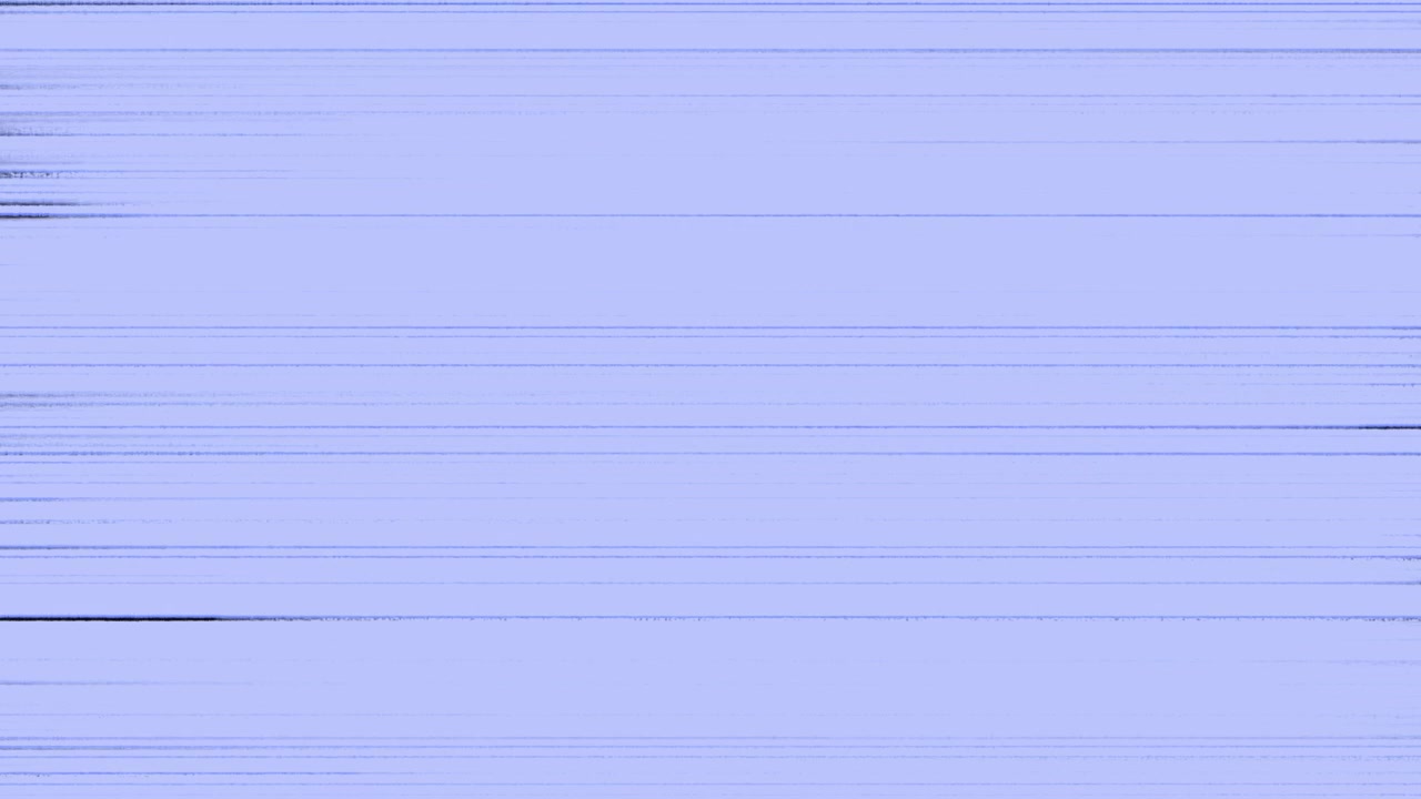 Abstract Blue Horizontal Glitch Lines Moving on Black Background