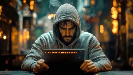 hacker working on a computer