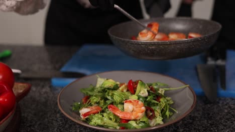 shrimp salad with avocado and sun-dried tomatoes