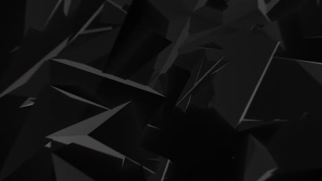 black triangles abstract looped background