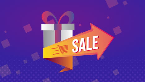 étiquette commerciale de vente avec cadeau