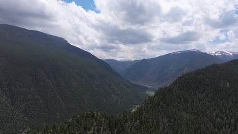 Wide-drone-shot-of-mountain-tops