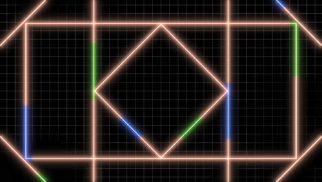 patrón geométrico colorido con líneas y formas en varios colores