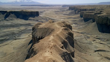 cinematic drone fly over canyon