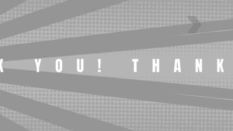 digital animation of thank you text against radial grey background