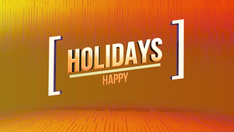 Rolling-Happy-Holidays-text-on-orange-geometric-gradient