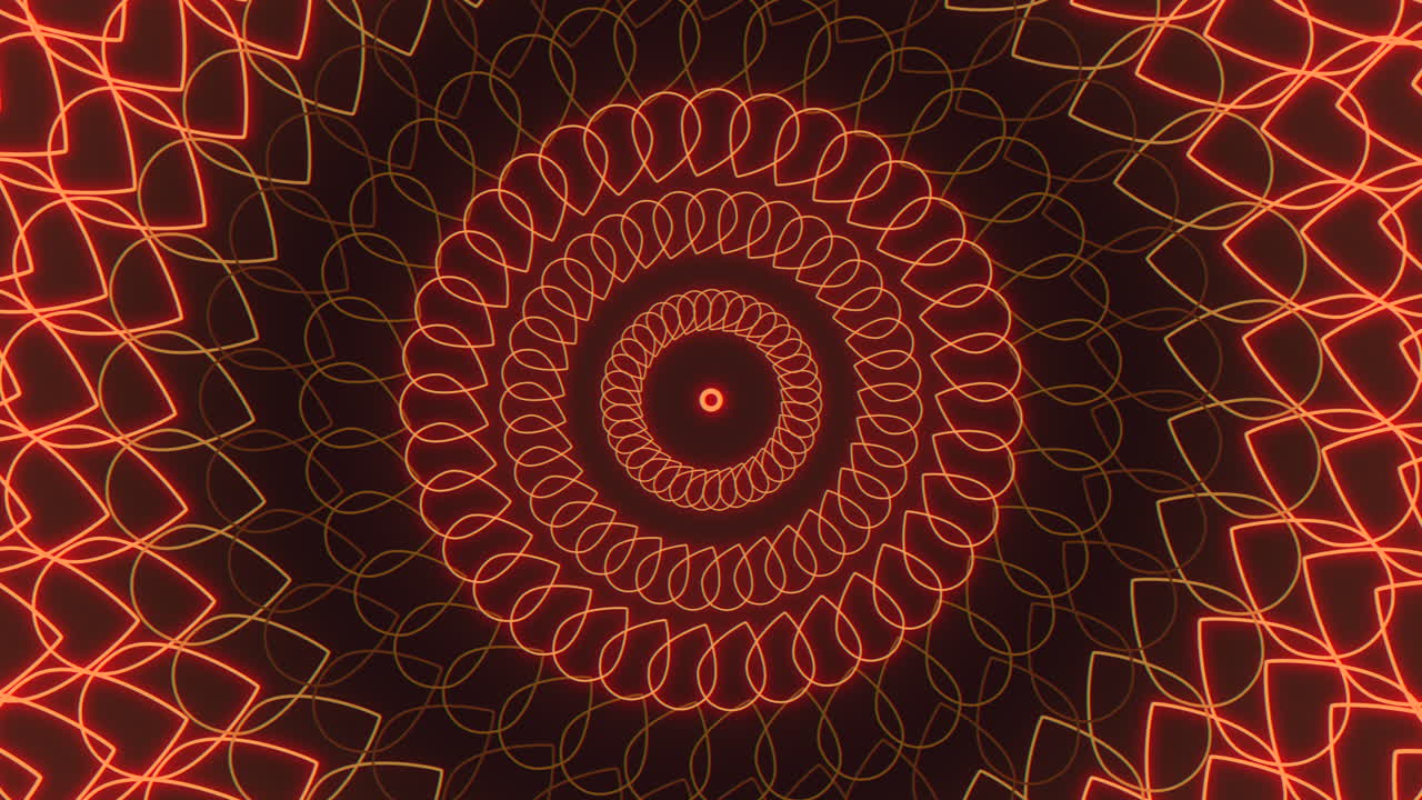 líneas de neón en espiral roja en vértigo