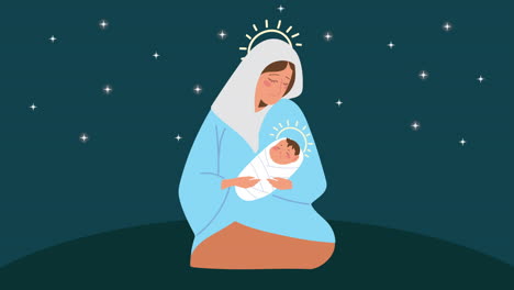 mary and the baby jesus