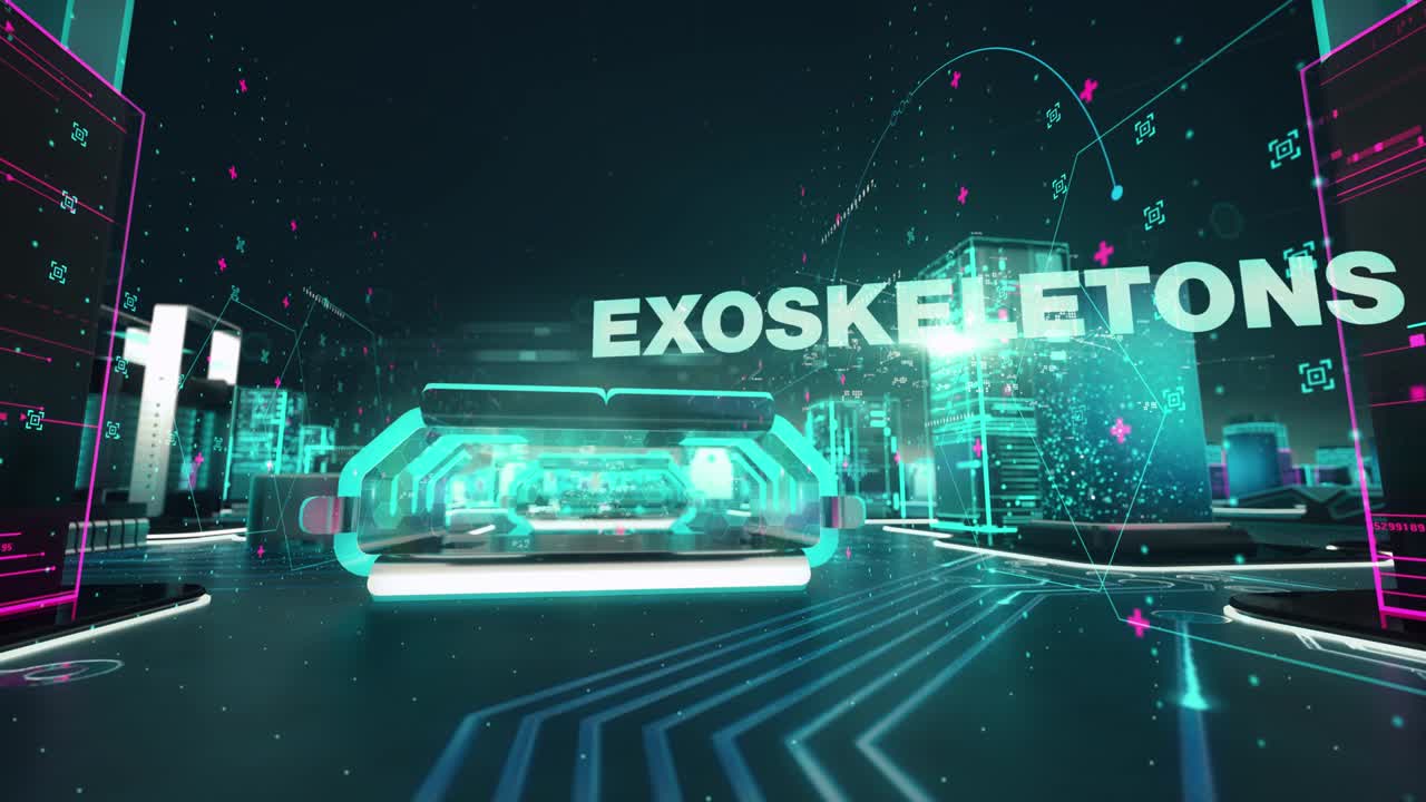 Human Augmentation with digital technology hitech concept