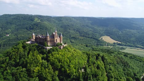 hohenzollern castle, germany. aerial fpv drone flights.