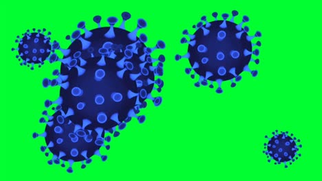 fondo de pantalla verde de animación de coronavirus