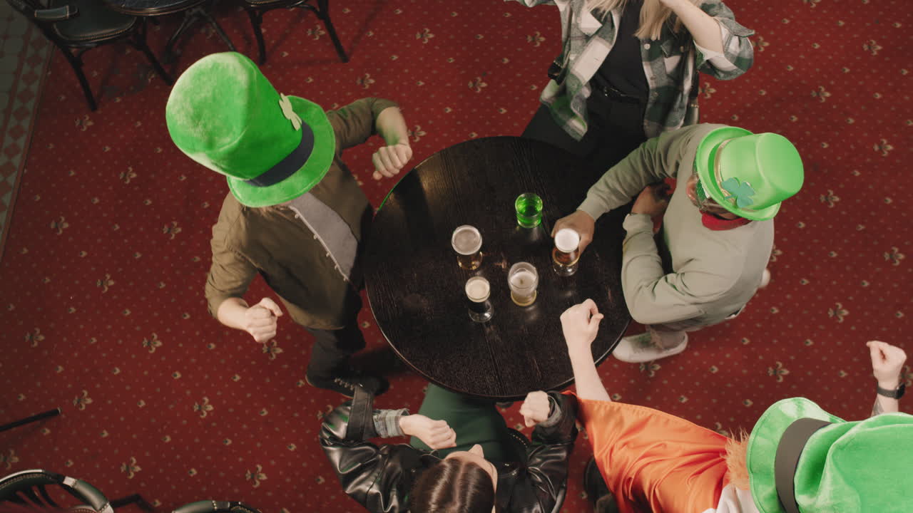 Friends Partying On St Patricks Day