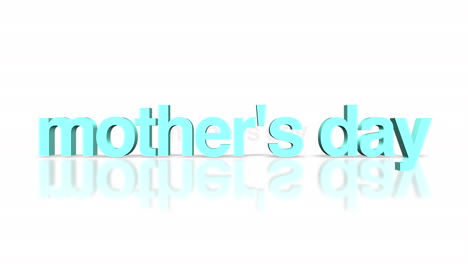 rolling mother day text on white gradient