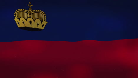 the liechtenstein national waving flag