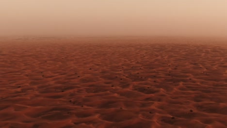 aerial view of red desert sand dunes