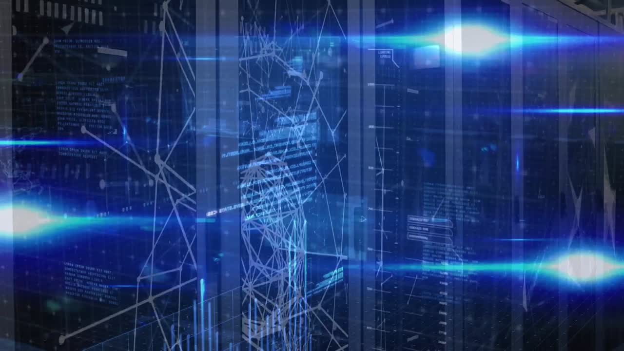 Animation of connections and data over servers