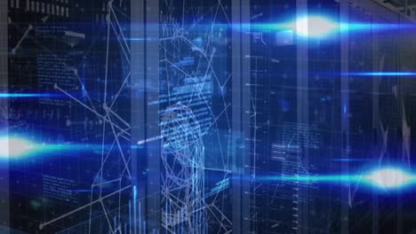 animation of connections and data over servers