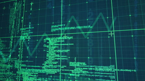 animación del procesamiento de datos sobre la red