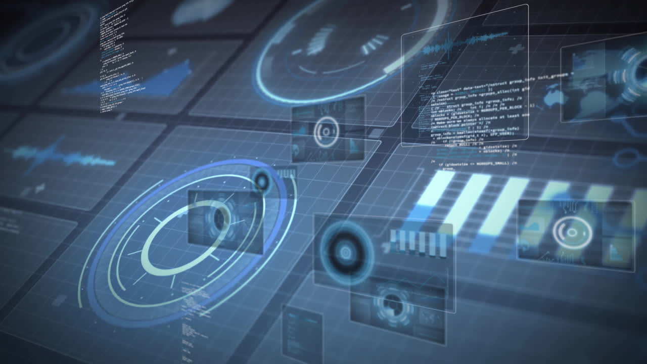 In school, teacher using animation for futuristic digital interface with holographic elements