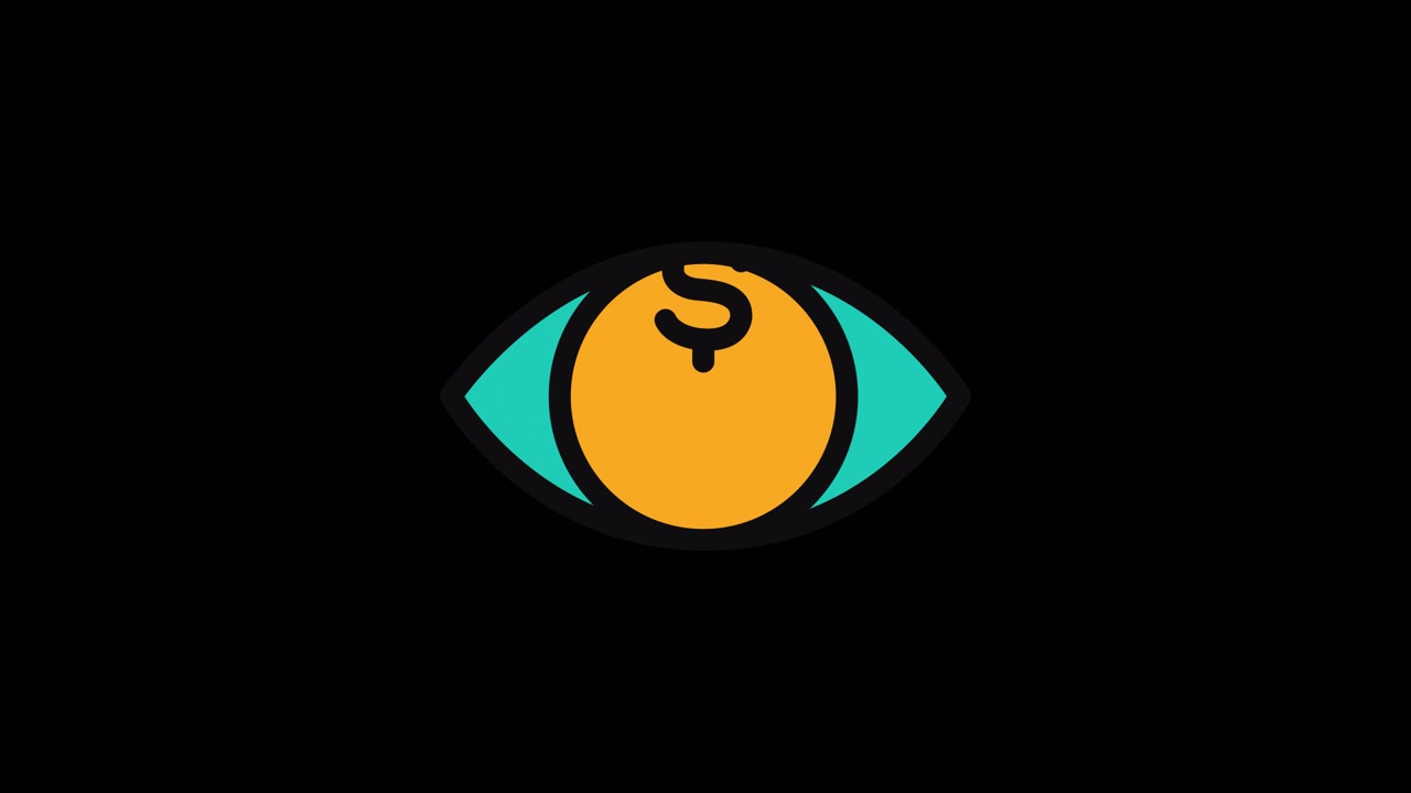 Animated Eye with Dollar Sign Icon Blinking
