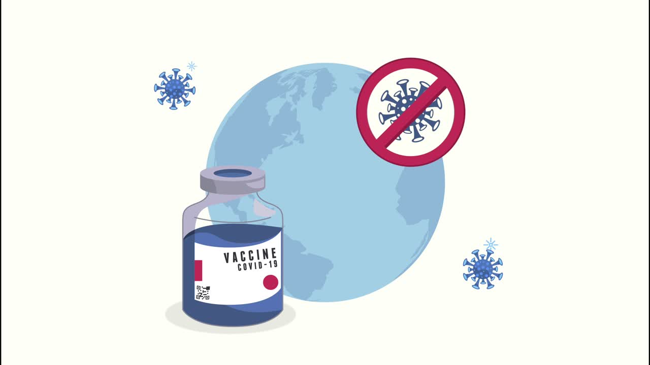 covid19 vaccine vial and stop signal